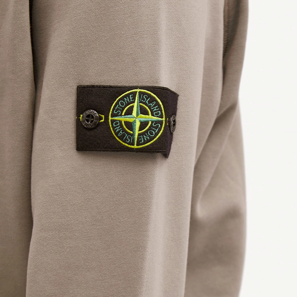 Stone Island Men's Garment Dyed Half Zip Sweat Dove Grey